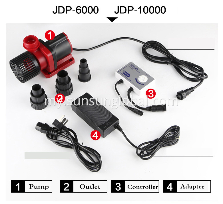 SUNSUN China 24 Volt အလိုအလျောက် ဖိအားမြင့် လျှပ်စစ်သတ္တုတွင်း Sumberisible dc ရေစုပ်စက်